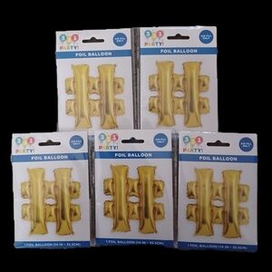 Balloon Gold Foil Hashtag (#) 14 IN - Pack of 5